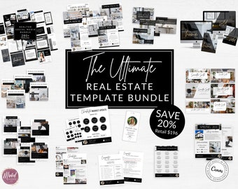 Ultimate Real Estate Marketing Templates Bundle, Real Estate Flyers, Real Estate Social Media, Real Estate Instagram, Buyer and Seller Guide