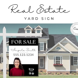 Real Estate Yard Sign Template, Real Estate Sign For Sale, For Sale Sign Realtor, Realtor Yard Sign, Open House, Realtor Marketing