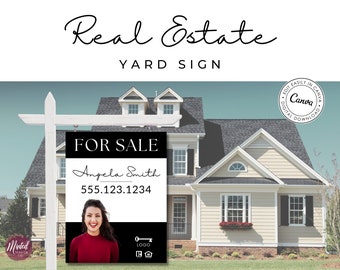 Real Estate Yard Sign Template, Real Estate Sign For Sale, For Sale Sign Realtor, Realtor Yard Sign, Open House, Realtor Marketing