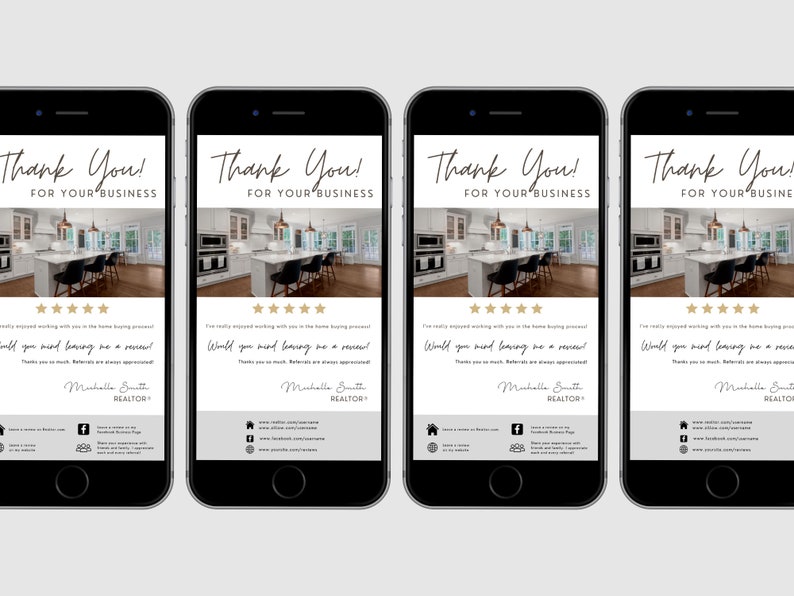 Real Estate Textable Review Template Textable Review Request Etsy