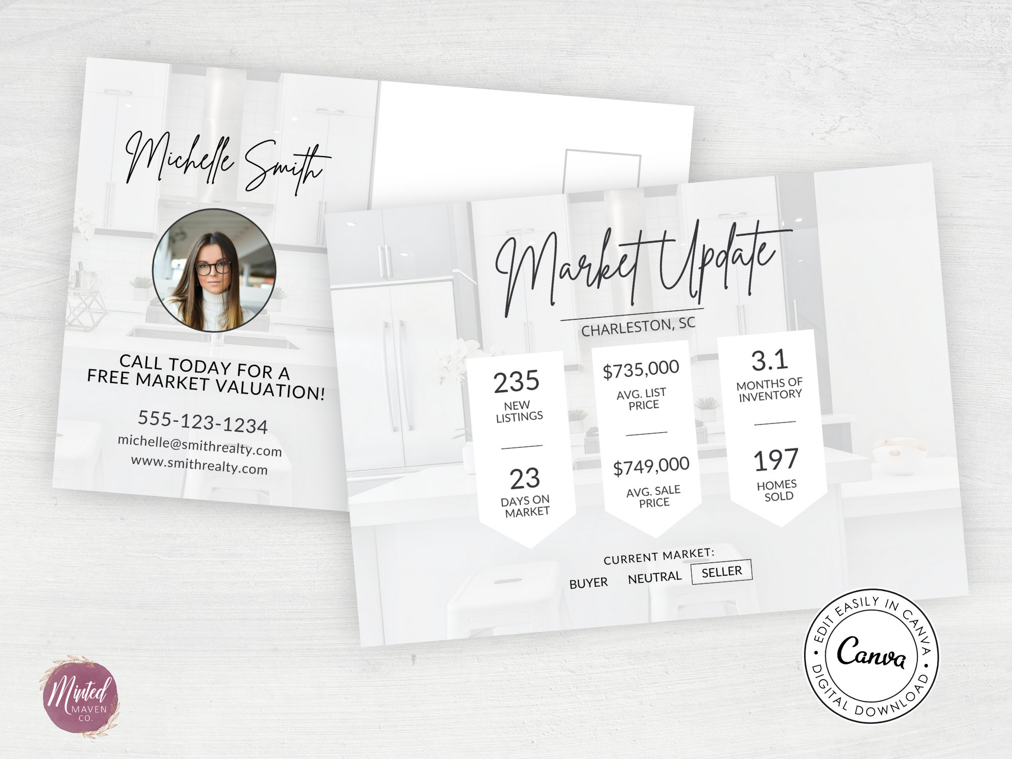 Real Estate Market Update Postcard Realtor Farming Postcard Etsy