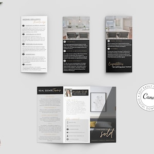 Real Estate Brochure Template, Real Estate Seller Guide, Real Estate Trifold, Real Estate Seller, Home Selling Brochure Guide