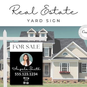 Real Estate Yard Sign Template, Real Estate Sign For Sale, For Sale Sign Realtor, Realtor Yard Sign, Open House, Realtor Marketing