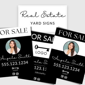 Real Estate Yard Sign Template: Modern Realtor Marketing (Digital Download)