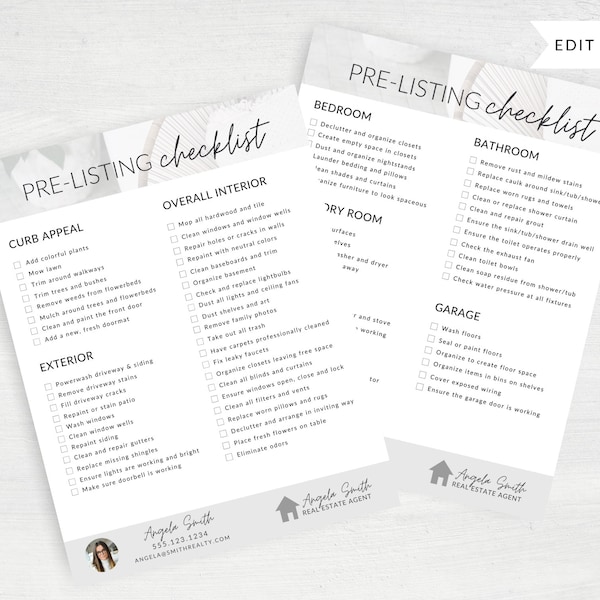 Listing Appointment Checklist Etsy