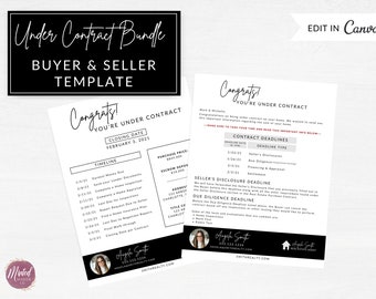 Modern Real Estate Under Contract Flyer, Realtor Under Contract Flyer, Real Estate Seller Flyer, Buyer Email Template, Seller Email Template