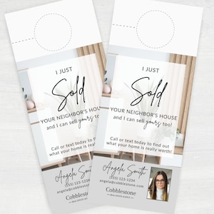 Real Estate Door Hanger, Real Estate Door Tag, Real Estate Neighbor Sell, Real Estate Marketing, Real Estate Farming, Realtor Door Knocking