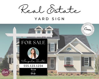 Real Estate Yard Sign Template, Real Estate Sign For Sale, For Sale Sign Realtor, Realtor Yard Sign, Open House, Realtor Marketing