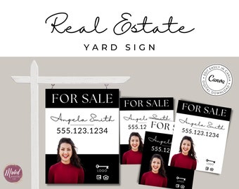 Real Estate Yard Sign Template, Real Estate Sign For Sale, For Sale Sign Realtor, Realtor Yard Sign, Open House, Realtor Marketing