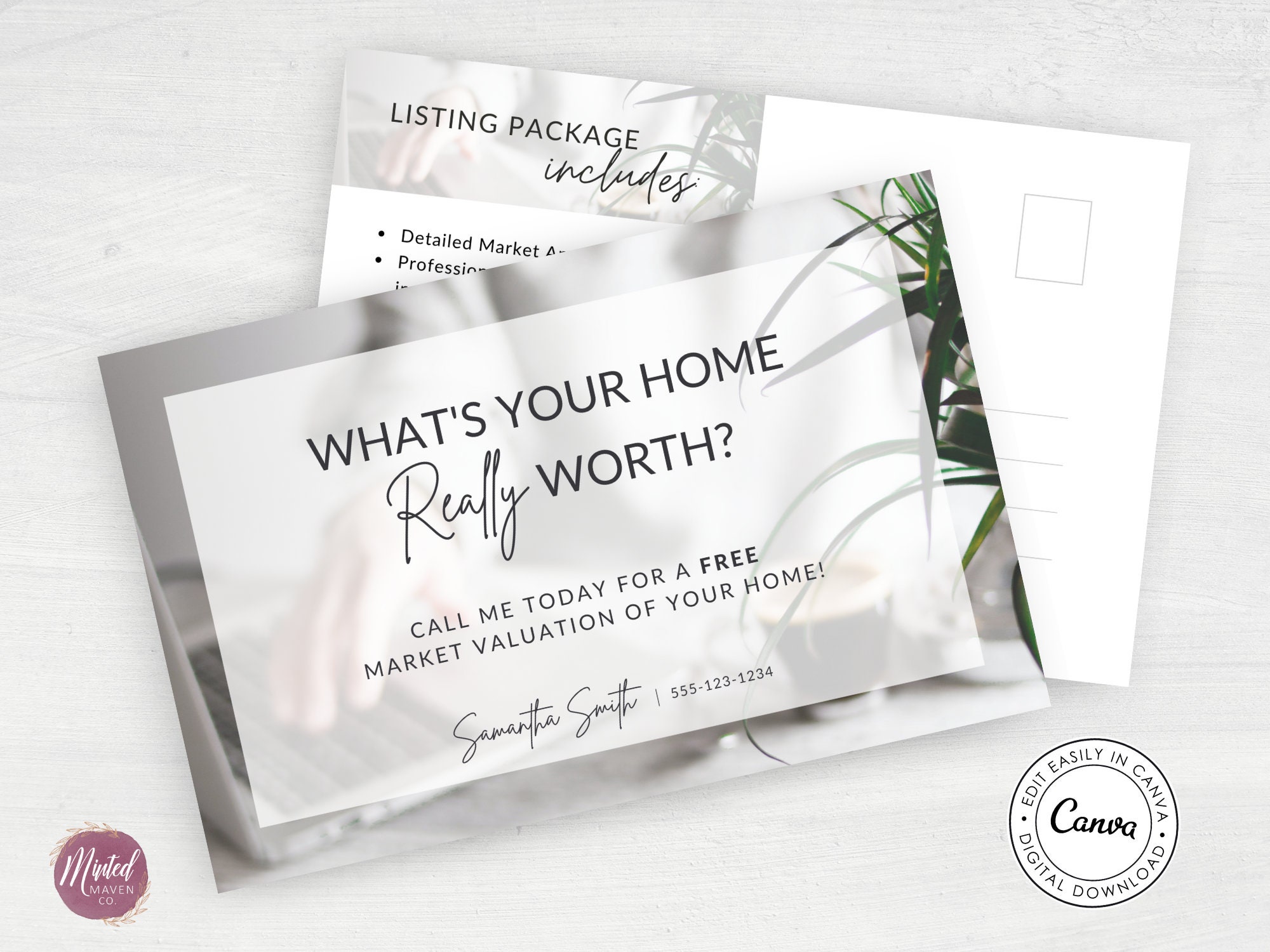 Real Estate Post Card, Realtor Farming Postcard, Real Estate Postcard Template, Real Estate Farming Postcard, Realtor Selling Postcard