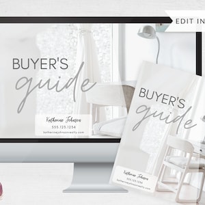 Real Estate Digital Home Buyer Presentation Template , Real Estate Printable Home Buyer Guide Template, Real Estate Marketing and Branding