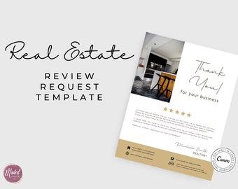 Real Estate Review Request Flyer, Real Estate Review Template, Review Request Template, Real Estate Marketing, Realtor Marketing Flyer