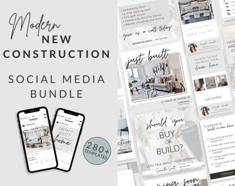 Real Estate Social Media Templates: New Construction Bundle (Digital Download)