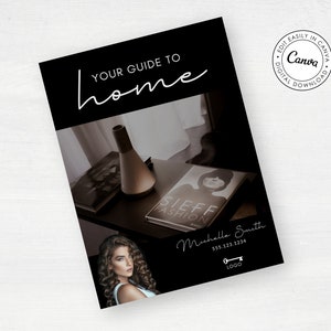 Real Estate Home Buyer Guide: Modern Black Template (Digital Download)