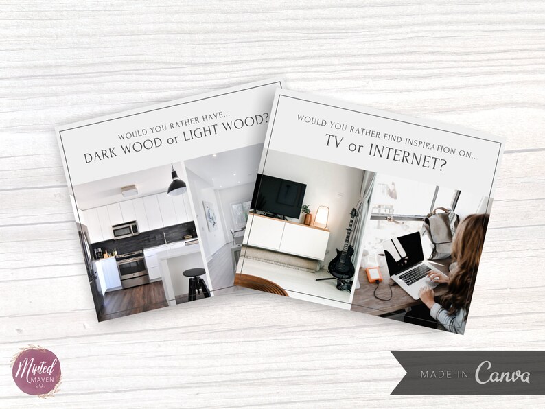 24 Real Estate would You Rather FACEBOOK Posts Etsy UK