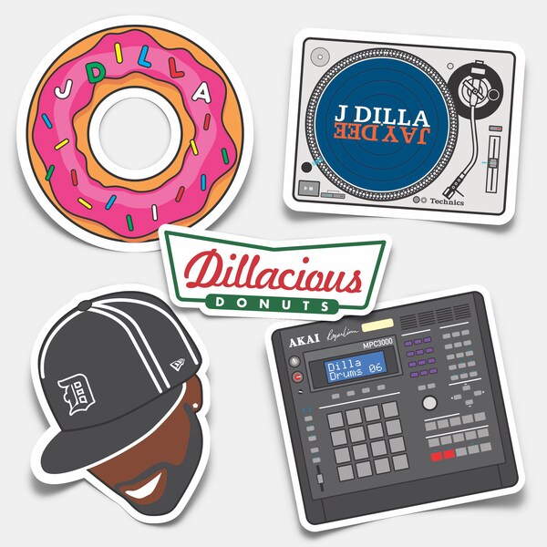 J Dilla - Jay Dee - Donuts - 3" Sticker Pack