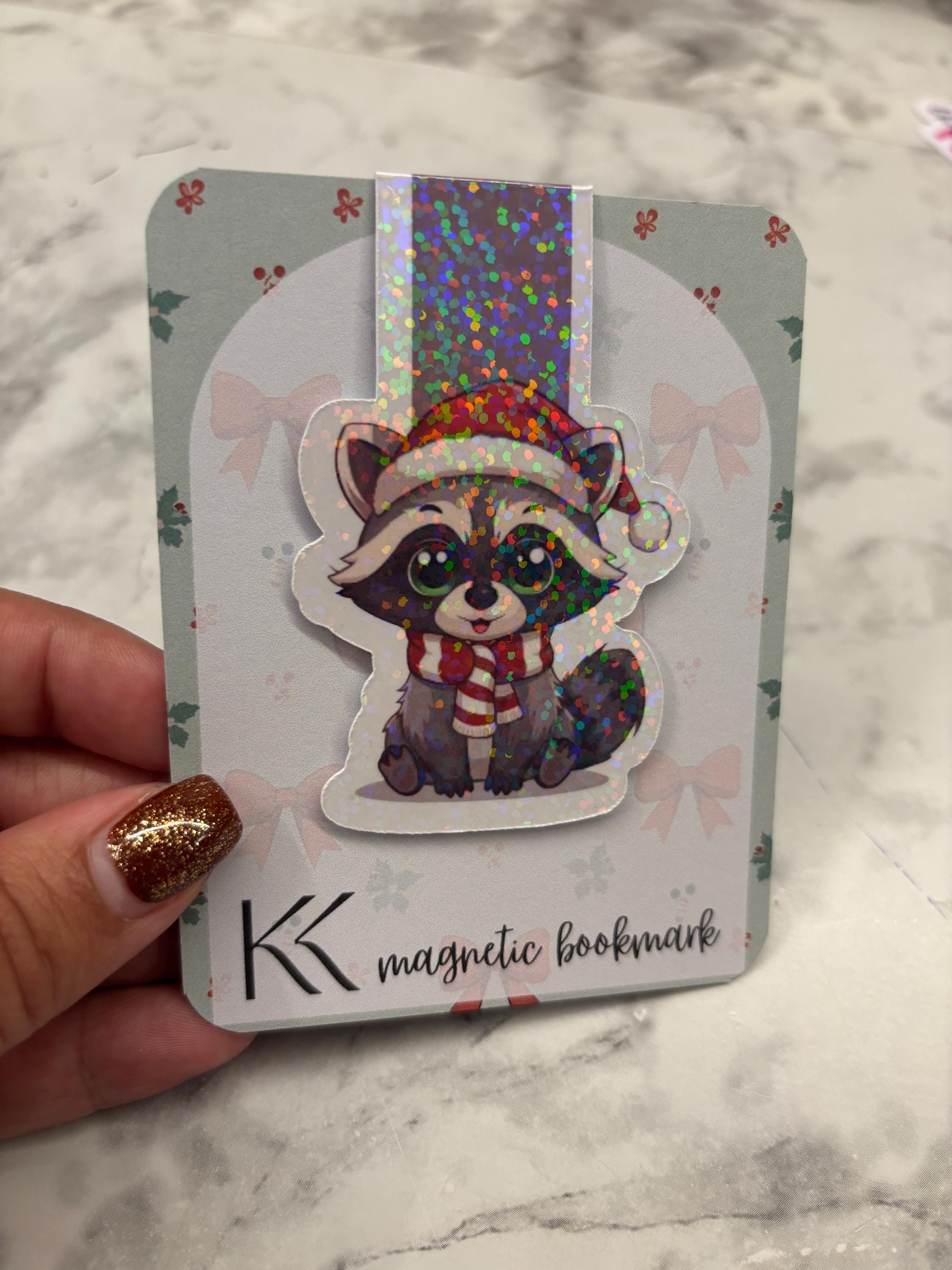 Holographic Raccoon Bookmark | Planner Decor - Etsy