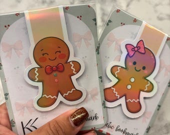 Holographic Gingerbread Bookmark | Planner Clip
