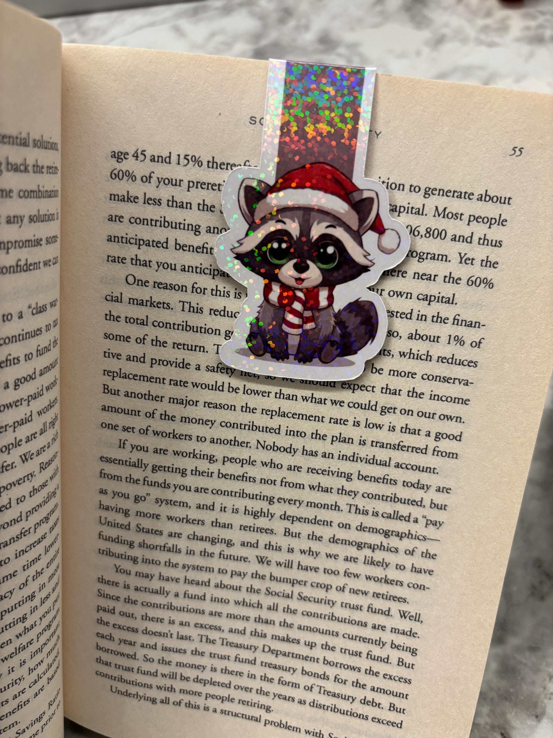 Holographic Raccoon Bookmark | Planner Decor - Etsy