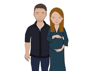pregnancy announcement illustrations