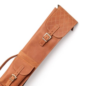 Sac, étui, pochette pour cannes de marche - Support pour cannes de marche en cuir naturel