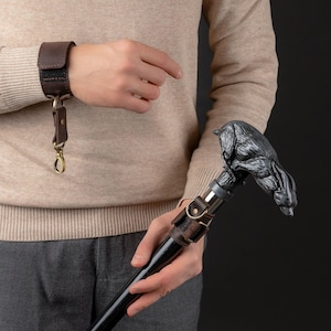 Leather Wrist Strap For Walking Cane, Wristband For Walking Sticks and Canes - Universal