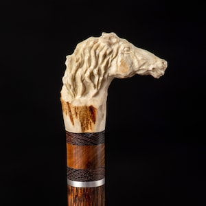 Dad Gifts Walking Stick Handle Deer Bone Horse Deer antler walking stick handles Walking stick handle designs Antiques Walking Cane