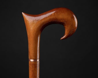 Derby Stick For Women, Hand Carved Red Canes And Walking Sticks For Women - Ergonomic Handle Cane With Rubber Tip