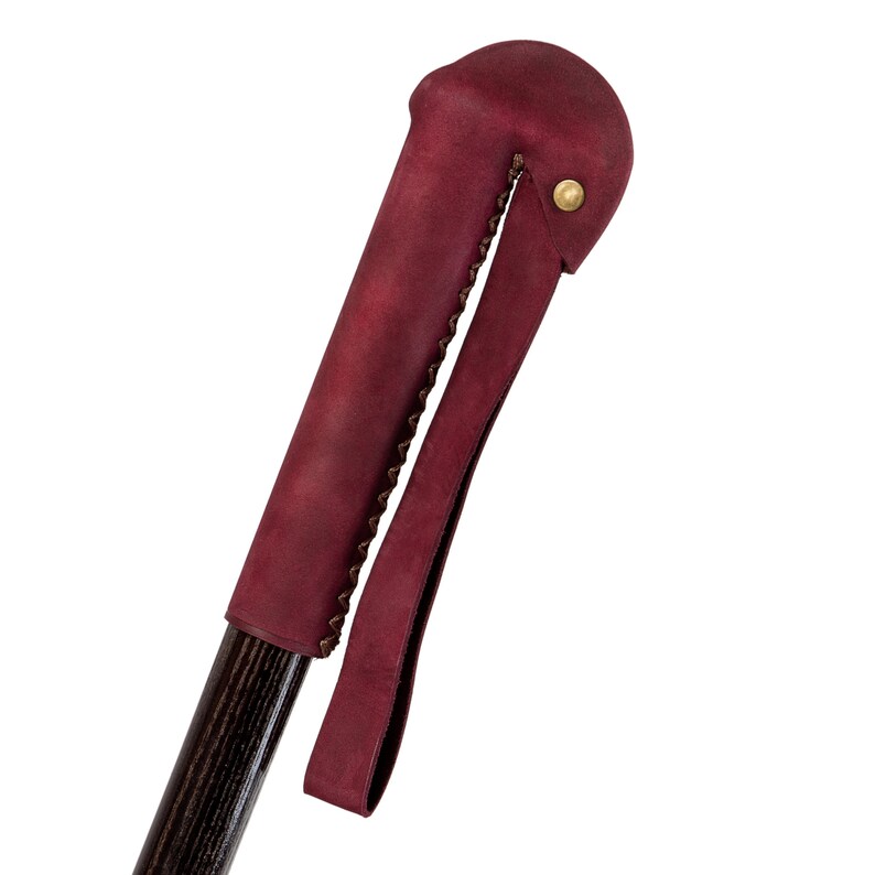 Leather Handle Walking Stick With Wrist Strap Comfortable to Etsy