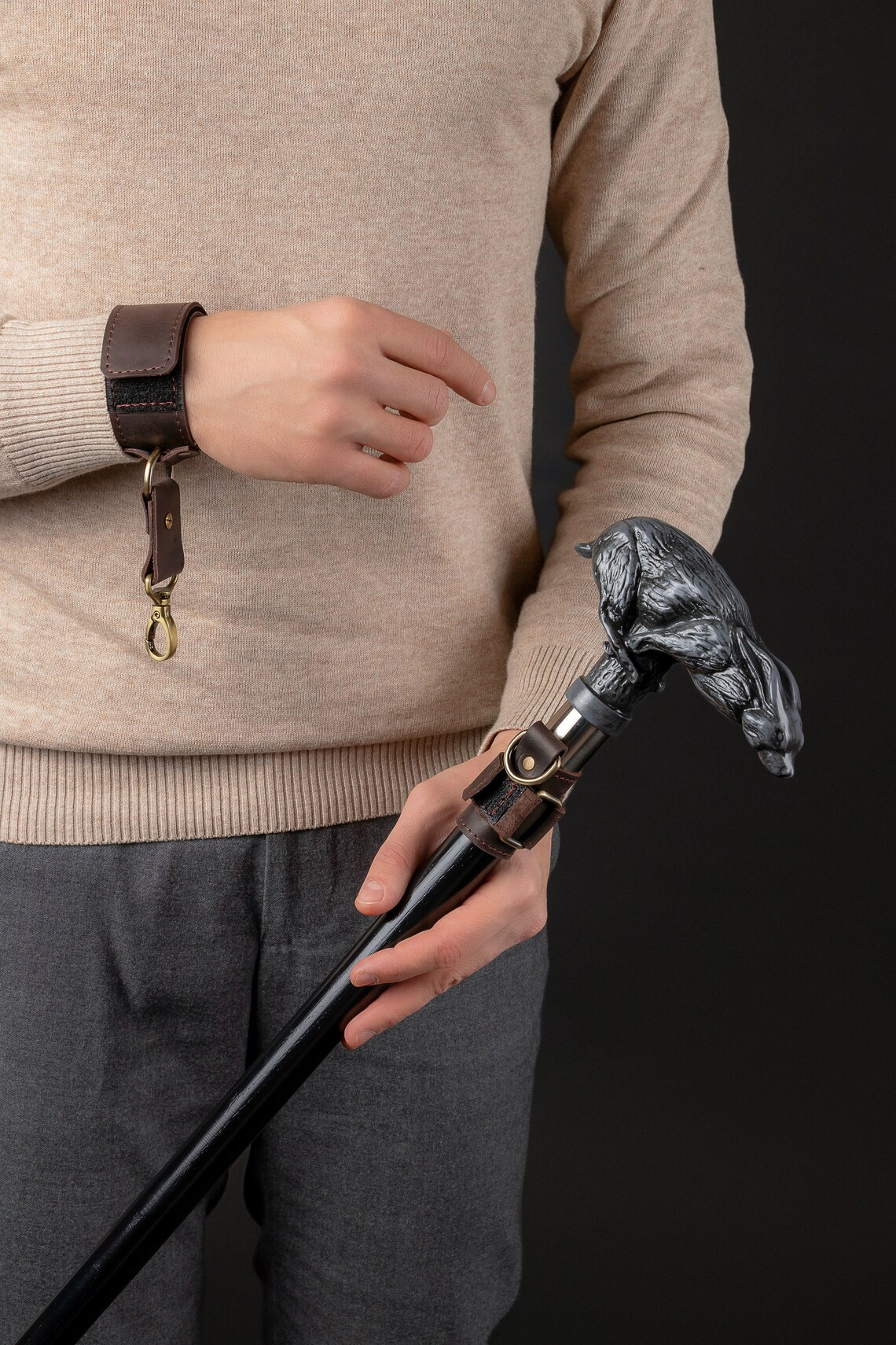 Leather Wrist Strap for Walking Cane Wristband for Walking Etsy UK