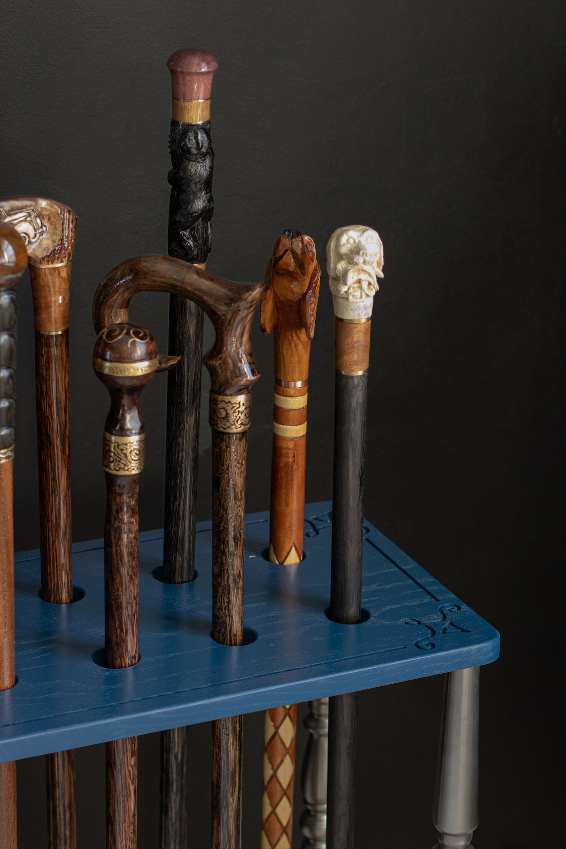 Walking Cane Display Stand & Walking Stick Holder Casual Etsy