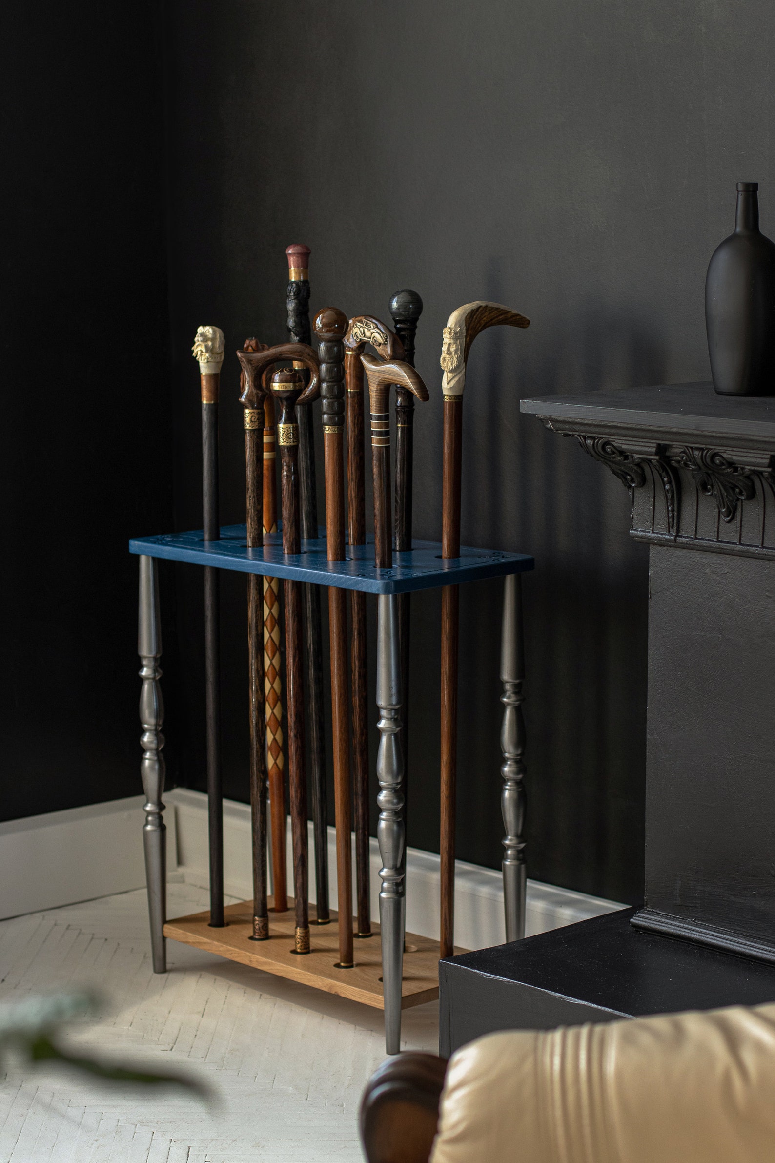 Walking Cane Display Stand & Walking Stick Holder Casual Etsy