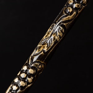 Black Elegant Walking Stick for Ladies Vine