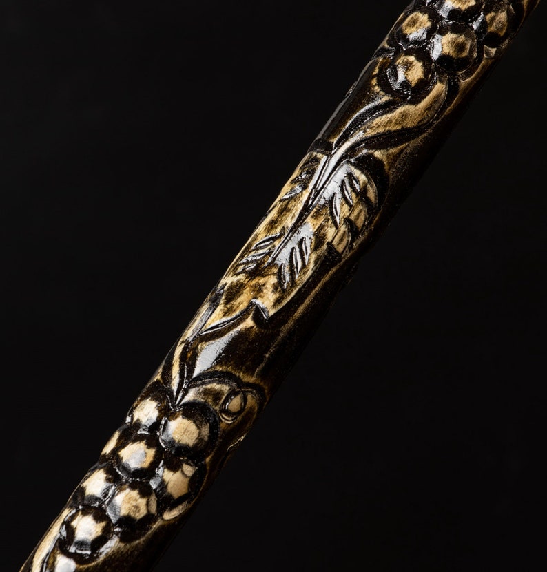 Black Elegant Walking Stick for Ladies Vine