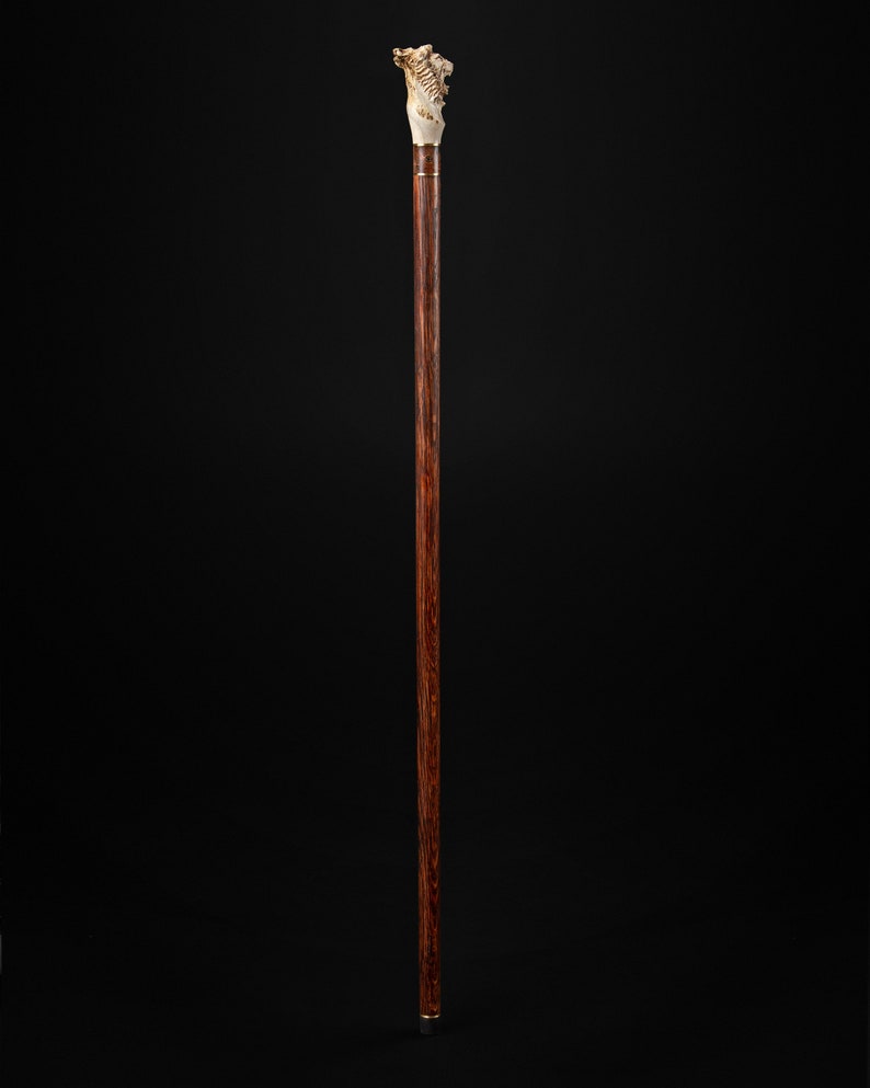 Bastón Artesanal Fabricado en Madera Exclusiva con Atención al Detalle, Bastones para Hombre y Mujer, Cera de Abejas, Aceite de Linaza imagen 9