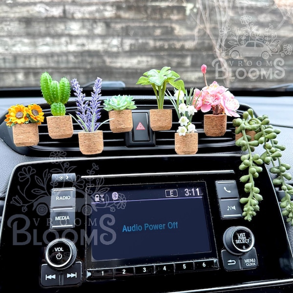 Plant Car Air Freshener | Succulent Vent Clip Diffuser | Cork Car Scent | Eco Car Gift | Essential Oil Clip | Bridesmaid Gift | Handmade