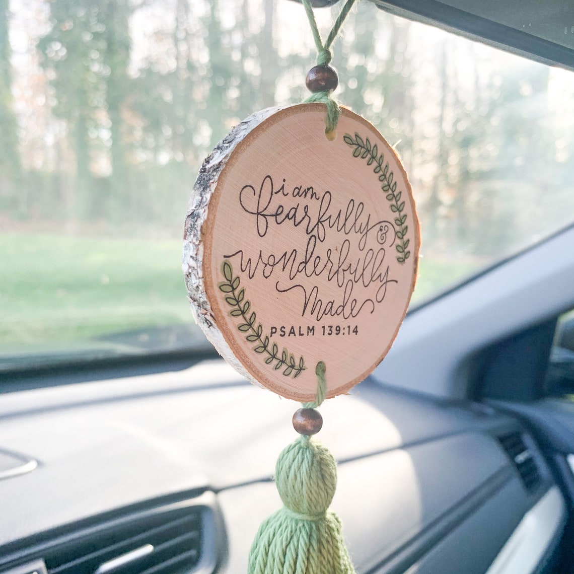 Christian Car Charm Christian Car Accessories Rear View Etsy