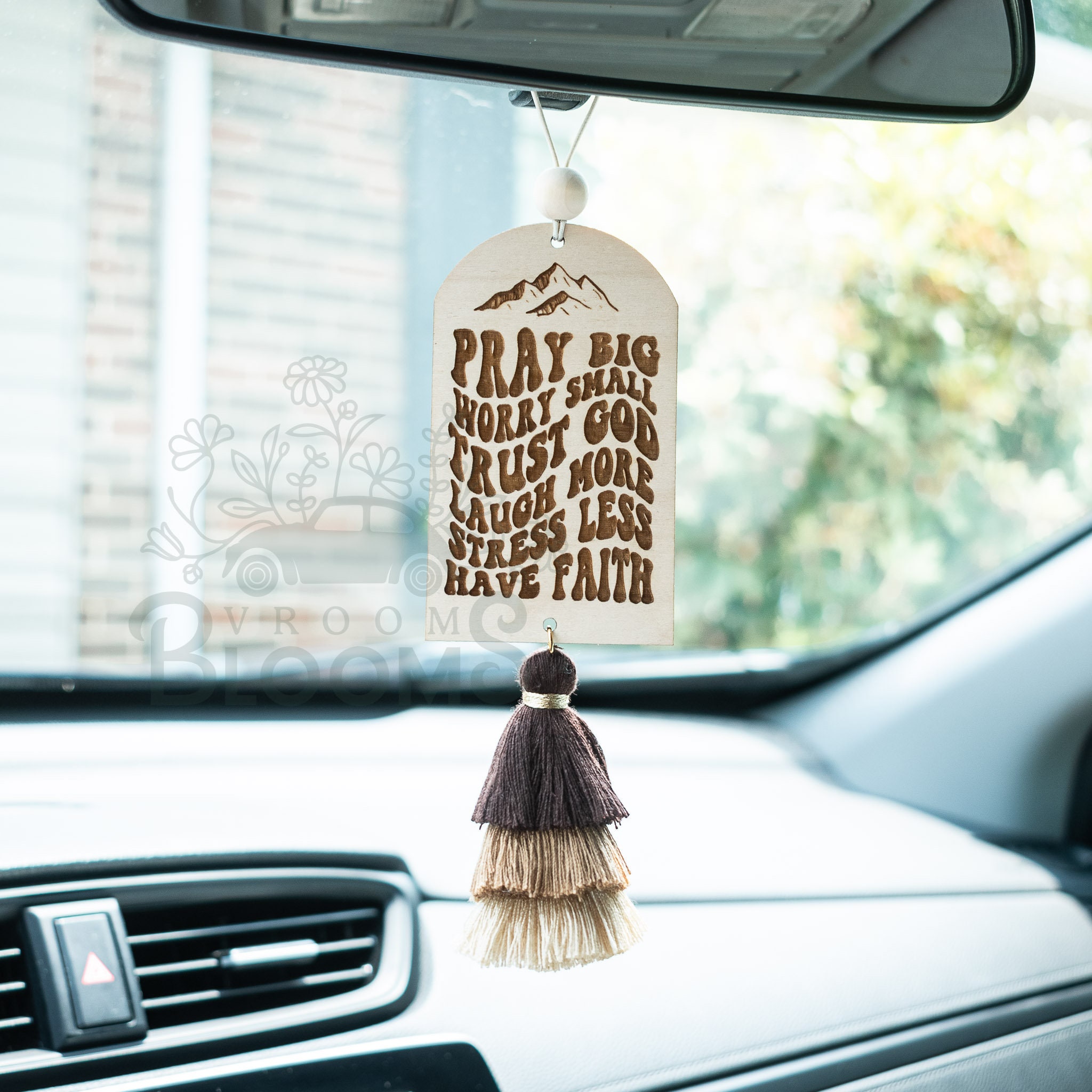 Car Accessories,Car Rear View Mirror Hanging Charm,Lord's Prayer Bullet  Pendant Car Decor Accessories Ornament Auto Interior Matthew 6:9 Necklace