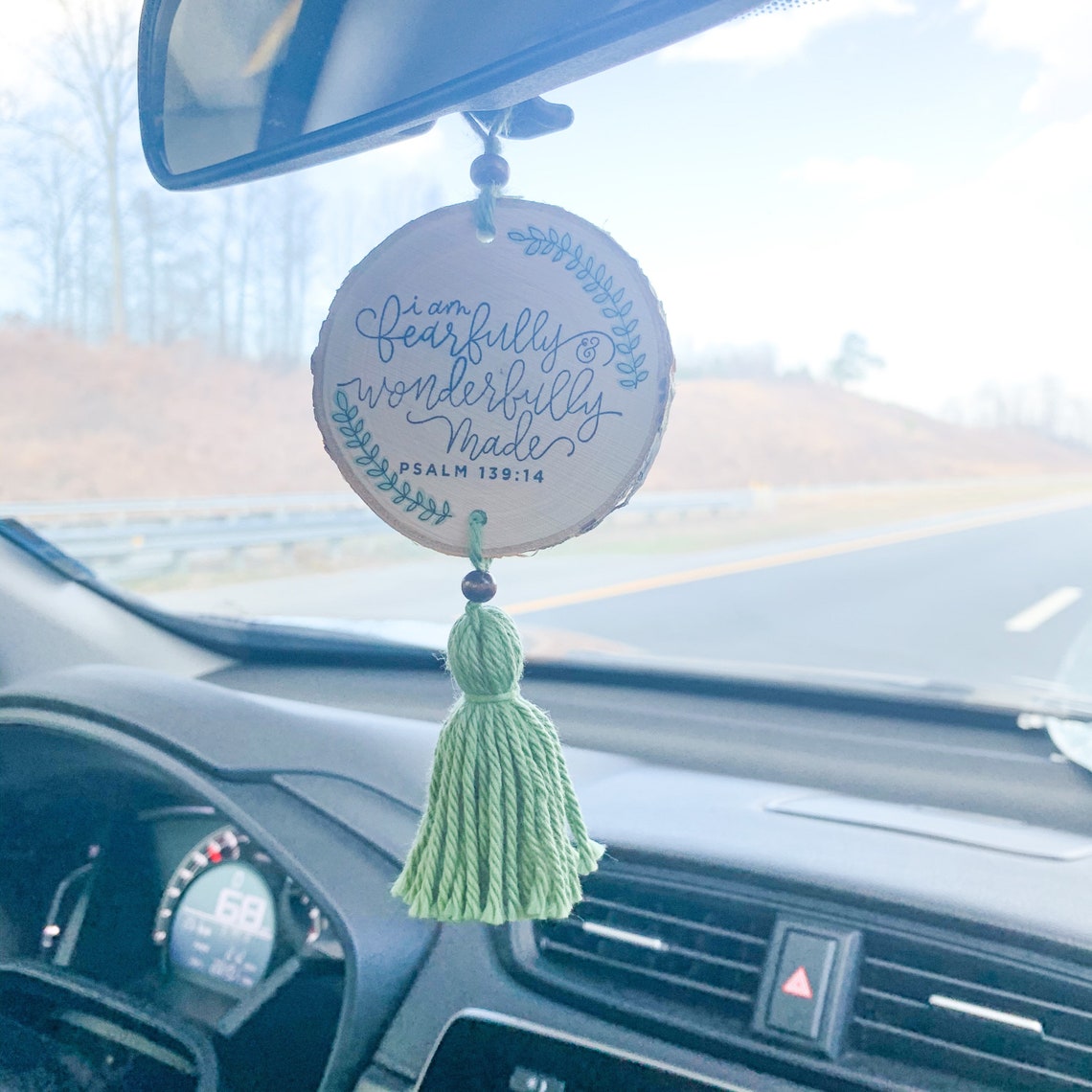 Christian Car Charm Christian Car Accessories Rear View Etsy