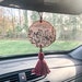 CHRISTIAN CAR ACCESSORIES| Car Charm | Car Accessories | Car Accessories for Women | Wood Slice Car Charm|Rear View Mirror Hanging | Boho 1 