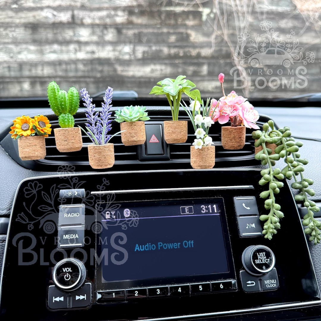 Plant Car Air Freshener | Succulent Vent Clip Diffuser | Cork Car Scent | Eco Car Gift | Essential Oil Clip | Bridesmaid Gift | Handmade