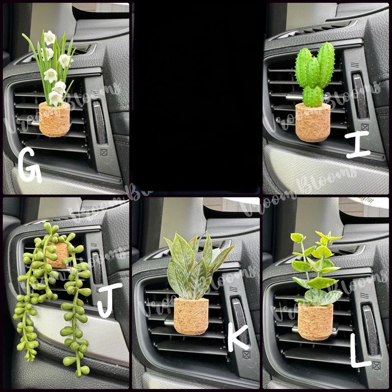 CAR AIR FRESHENER Plant Vent Clip Car Accessories Car Oil Diffuser Car Essential Oil Diffuser Plant Lover Gift Original Maker image 3