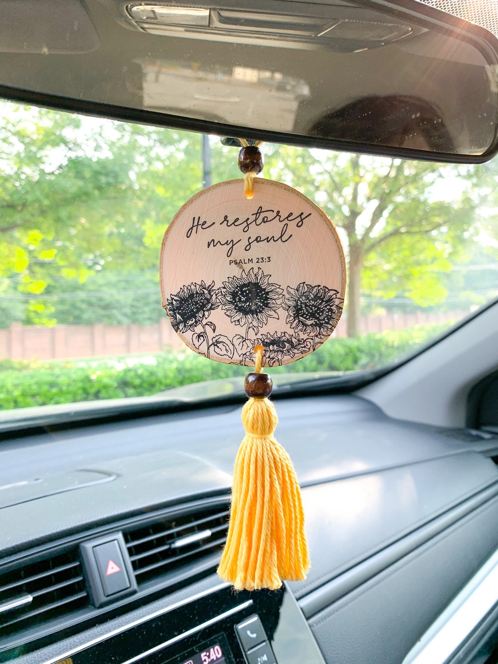 CHRISTIAN CAR CHARM Car Accessories Sunflower Car Charm Etsy