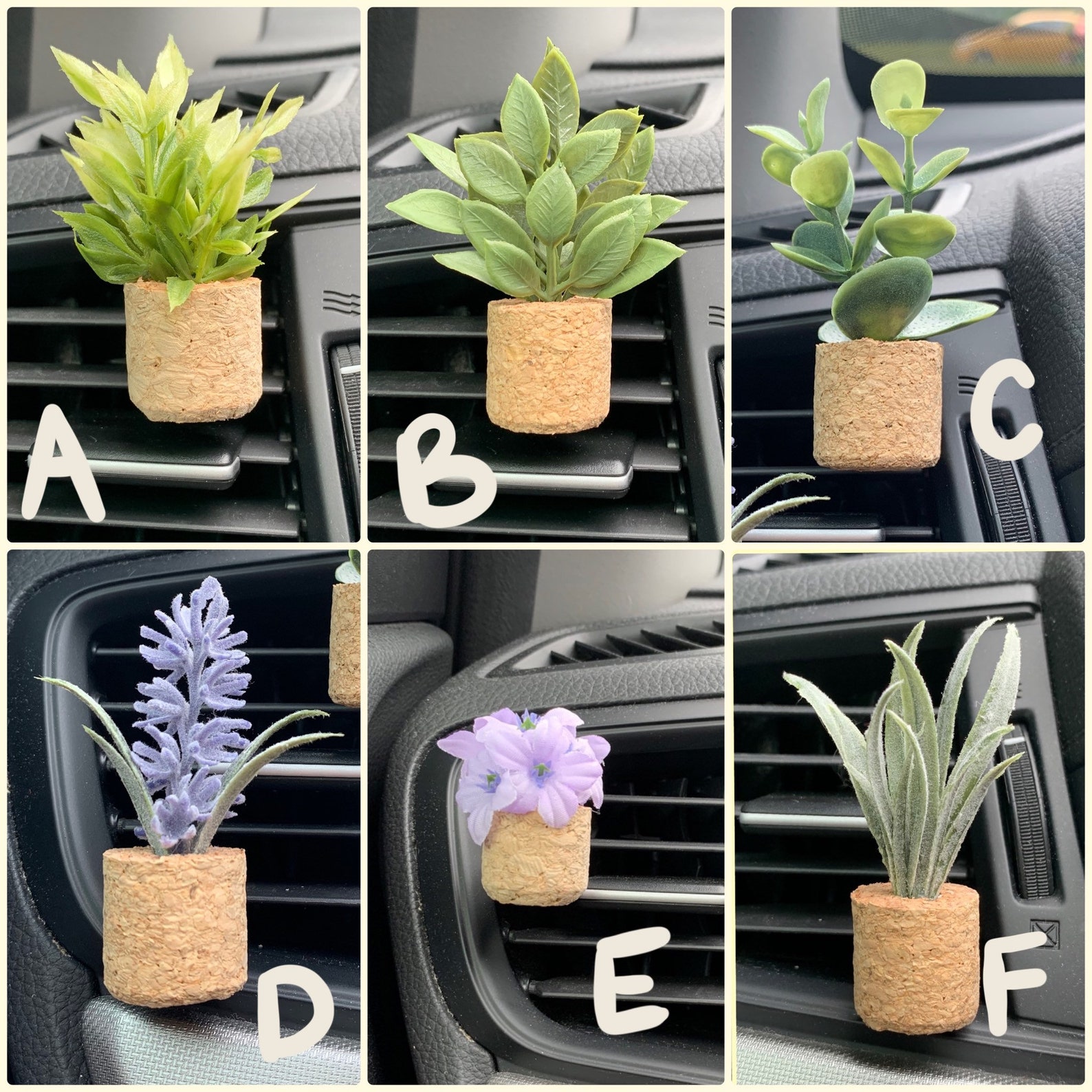 CAR AIR FRESHENER Plant Vent Clip Car Accessories Face Etsy