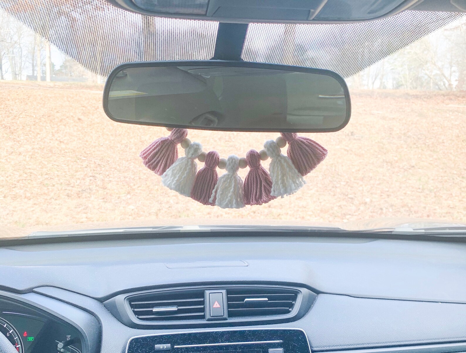 Boho Tassel Car Charm Rear View Mirror Hanging Car Etsy