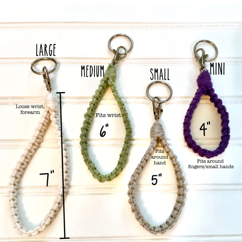 CROSS WRISTLET KEYCHAIN // Macrame Wristlet Keychain // Etsy