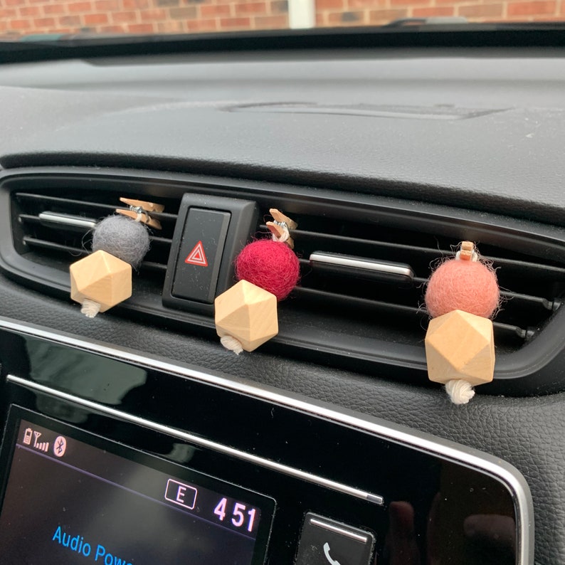 ESSENTIAL OIL CAR Diffuser Vent Clip Air Freshener Felt - Etsy