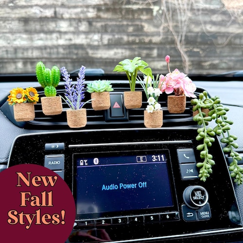 Plant Car Air Freshener | Succulent Vent Clip Diffuser | Cork Car Scent | Eco Car Gift | Essential Oil Clip | Bridesmaid Gift | Handmade
