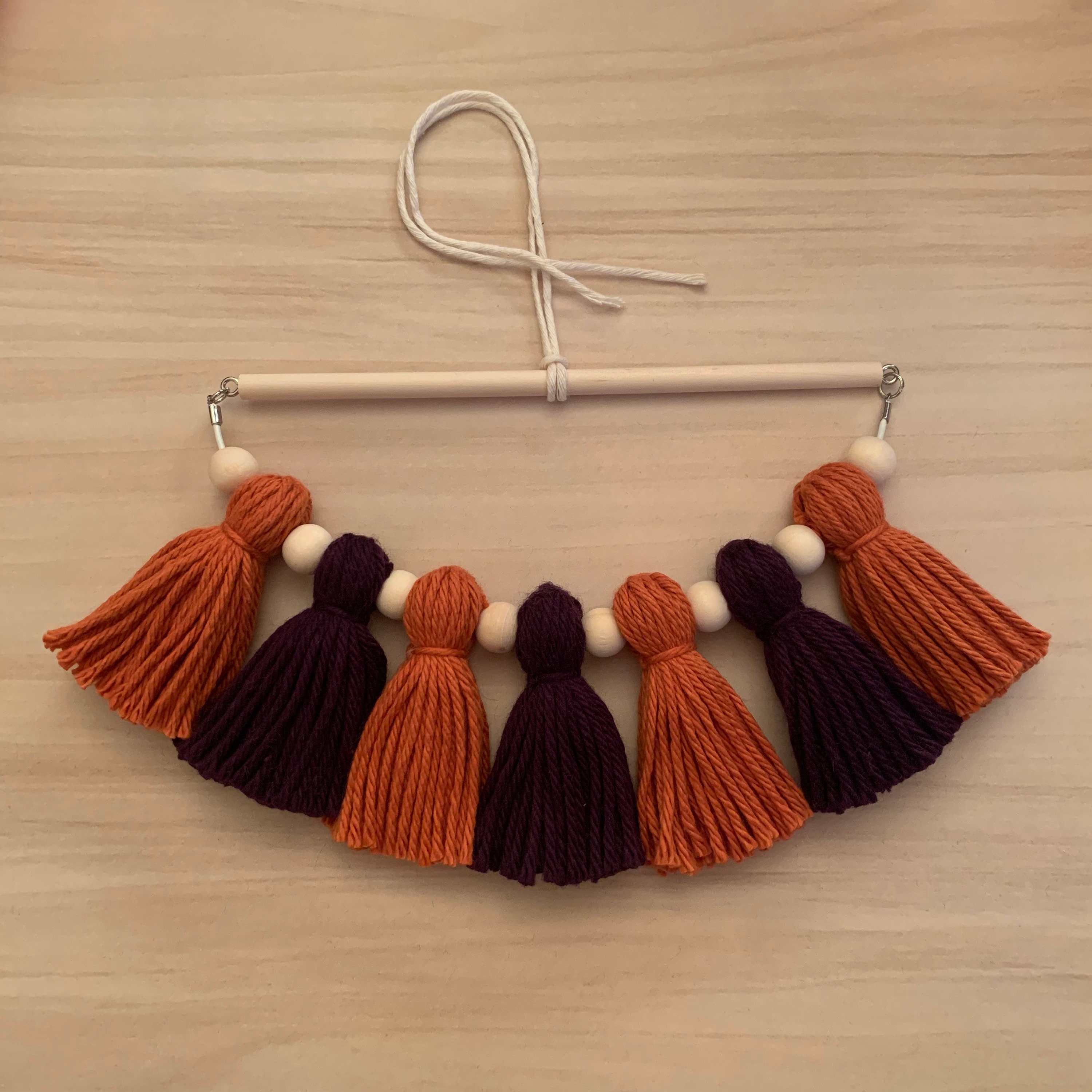 Clemson Car Accessories Boho Tassel Car Charm Rear View Etsy