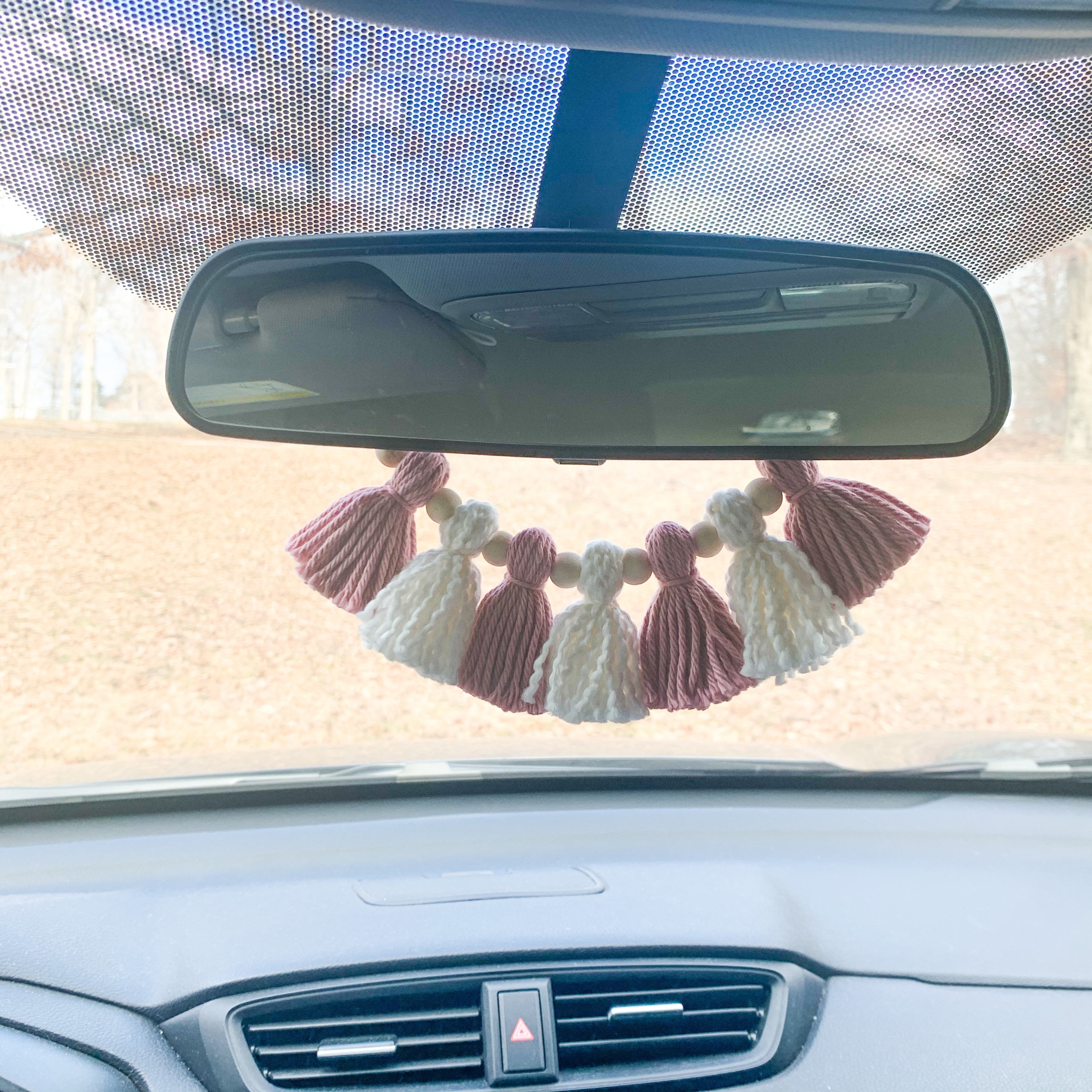 Boho Tassel Car Charm Rear View Mirror Hanging Car Etsy
